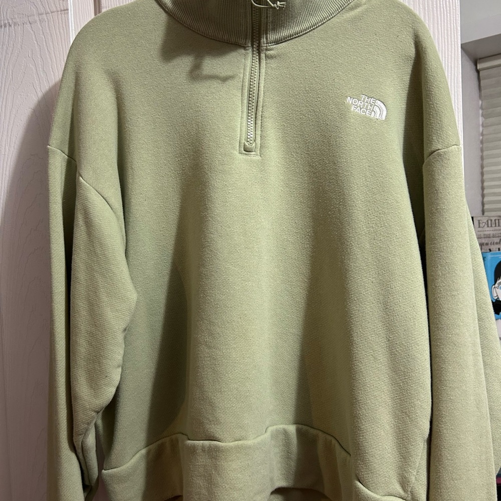 The North Face Olive Zip-Up Sweater
